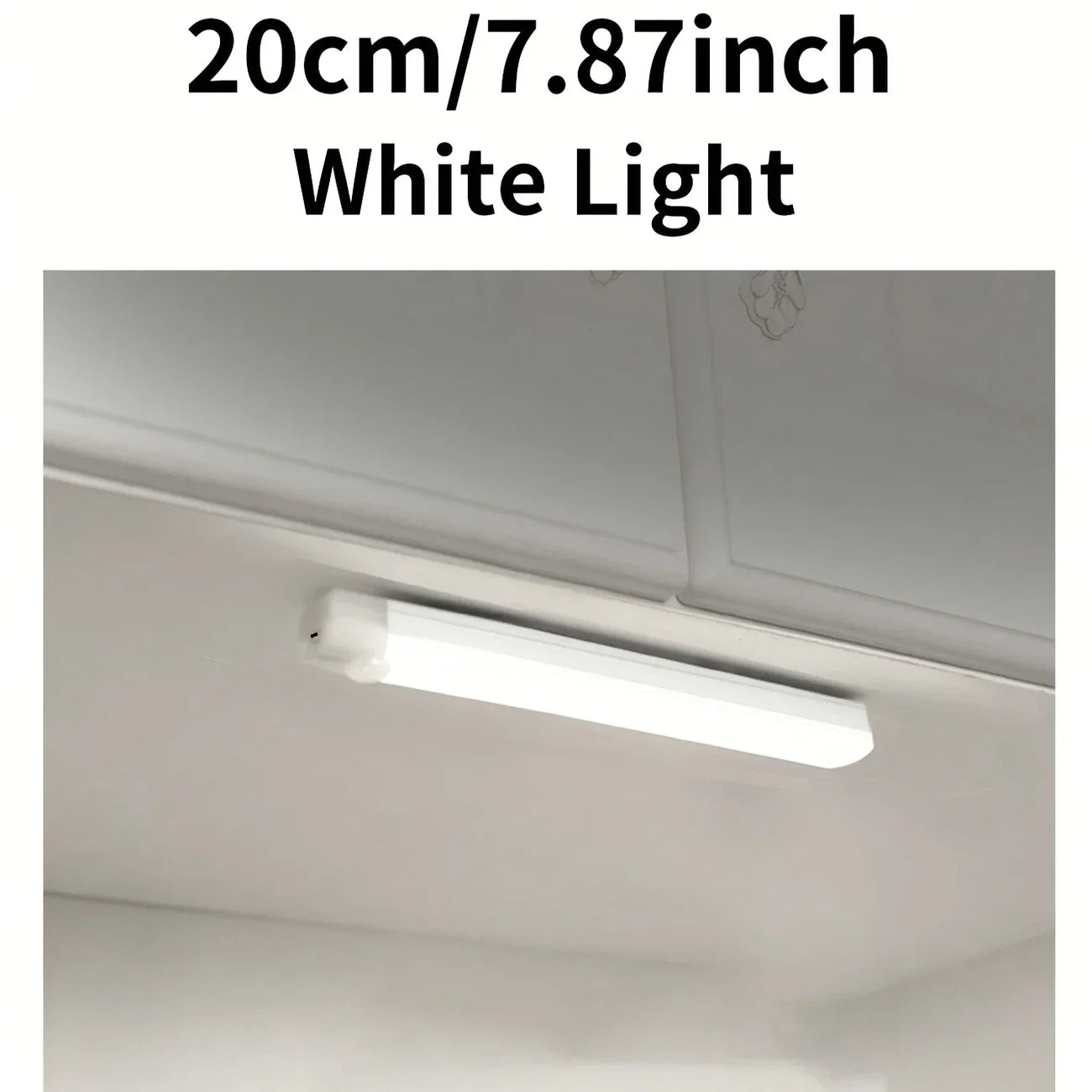 LED Under Cabinet Light with Motion Sensor Rechargeable Magnetic Strip for Stairs Hallway White/Warm Light Indoor Night Light
