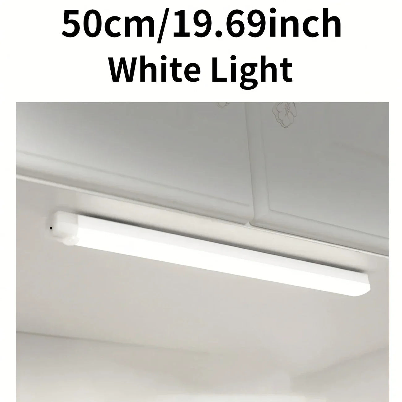 LED Under Cabinet Light with Motion Sensor Rechargeable Magnetic Strip for Stairs Hallway White/Warm Light Indoor Night Light