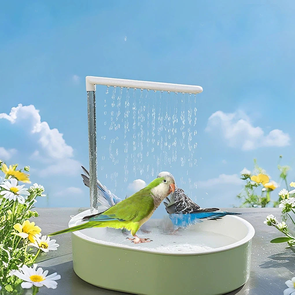 Accessorio Vasca da Bagno per Pappagallo Scatola per Bagno Pappagallo Doccia Uccello Vasca da Bagno Uccello Doccia per Conuro Pappagallino Grigio Africano Giardino All'aperto