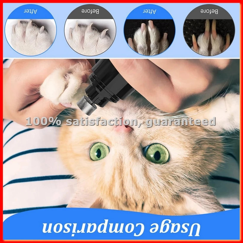 Pet Nail Grinder Dog Nail Trimmer Rechargeable Usb Pet Nail Grinder Nail Grinder for Dogs Pet Grooming Tools-A13G