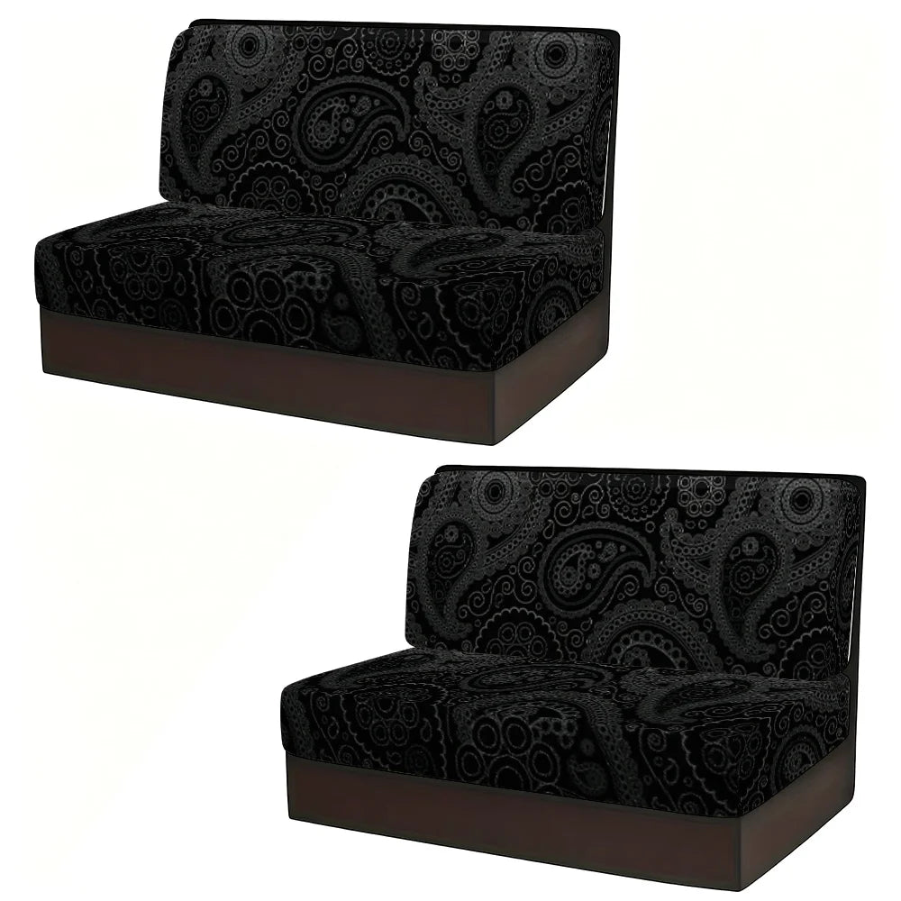2D Flat RV Seat Covers, Abstract Swirl Pattern Printed Sofa Cushion Covers, RV Sofa Protectors, Elastic Fabric Easy to Install, Machine Washable Anti-Pet Scratching, Comfortable Fit for Sofas, Suitable for Double Sofas, Rvs