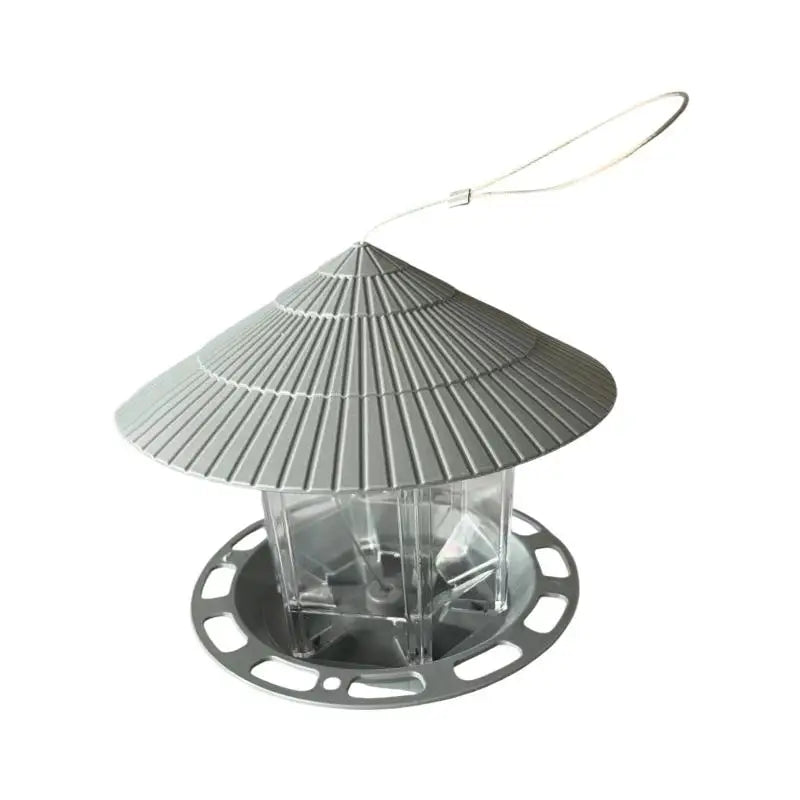 Waterproof Garden Gazebo Hanging Wild Bird Feeder Outdoor Container With Hang Rope Pet Birds Feeding House Type Bird Feeder