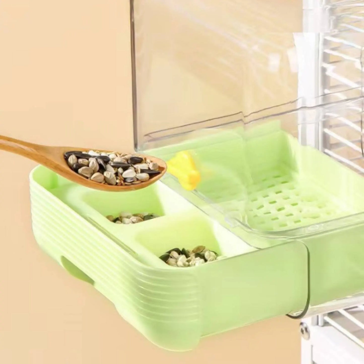 Parrot Bathing Tub Multi Function External Bird Bath Parakeet Bathing Enclosure No Mess Pet Supply Leak Resistant