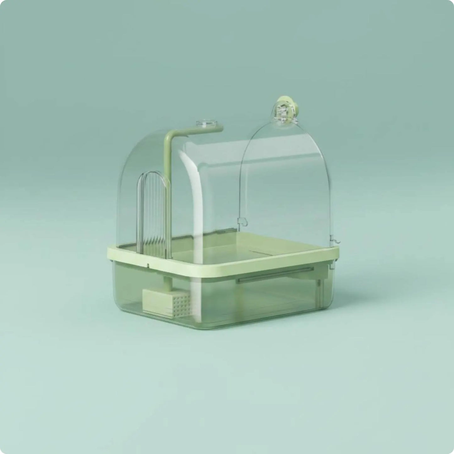Automatic Bird Bath Wireless Sensor Parrot Bathtub Bird Shower Tub Transparent Cover Pet Supplies Non